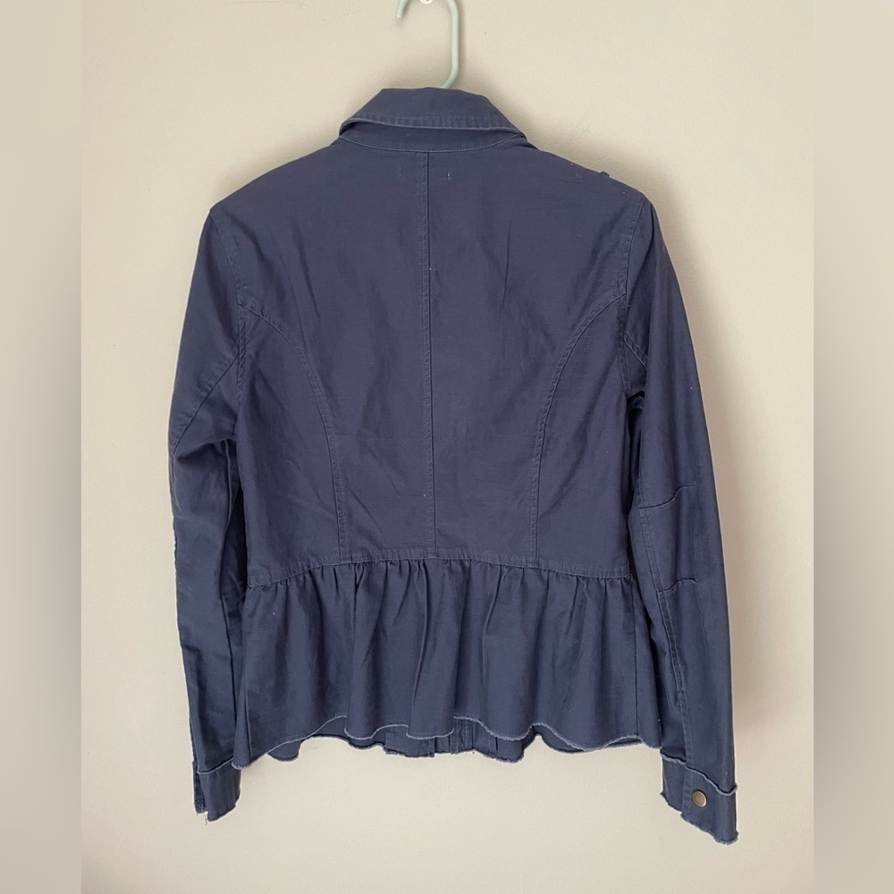 Francesca’s Miami Brand Dark Periwinkle Peplum Light Jacket - Picture 5 of 8